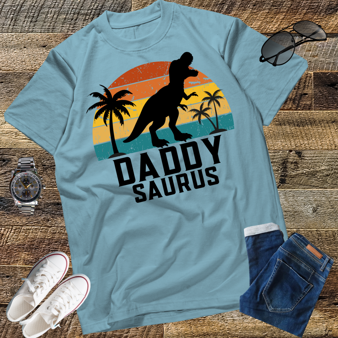 Retro Daddysaurus T-Shirt, T-Rex Dinosaur Daddy Saurus T-Shirt, Family Dinosaur T-Shirt, Father's Day T-Shirt, Dinosaur Lover T-Shirt, Daddy Shirt, Gift for Dad