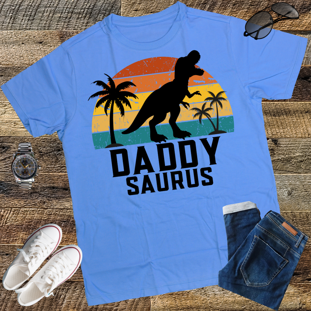 Retro Daddysaurus T-Shirt, T-Rex Dinosaur Daddy Saurus T-Shirt, Family Dinosaur T-Shirt, Father's Day T-Shirt, Dinosaur Lover T-Shirt, Daddy Shirt, Gift for Dad