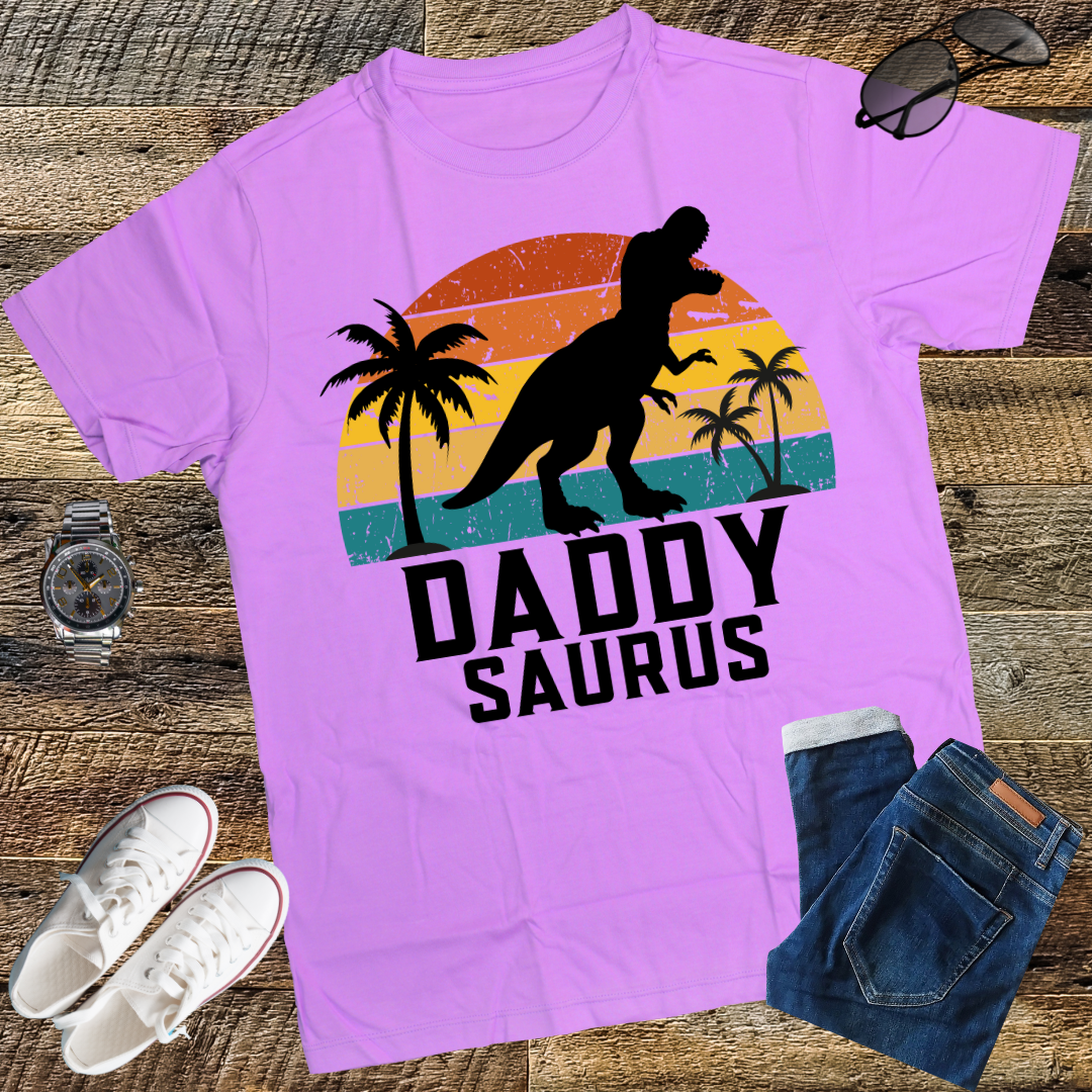 Retro Daddysaurus T-Shirt, T-Rex Dinosaur Daddy Saurus T-Shirt, Family Dinosaur T-Shirt, Father's Day T-Shirt, Dinosaur Lover T-Shirt, Daddy Shirt, Gift for Dad