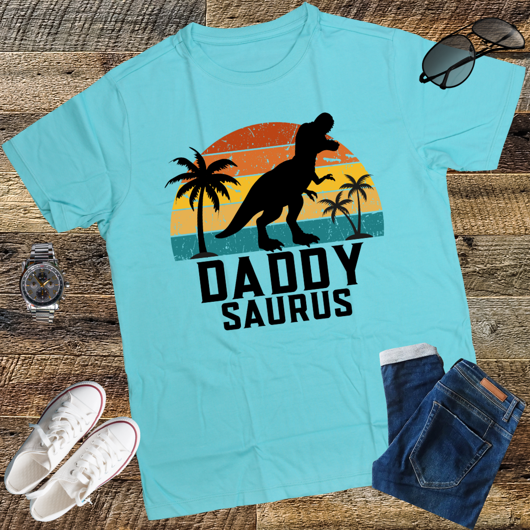 Retro Daddysaurus T-Shirt, T-Rex Dinosaur Daddy Saurus T-Shirt, Family Dinosaur T-Shirt, Father's Day T-Shirt, Dinosaur Lover T-Shirt, Daddy Shirt, Gift for Dad