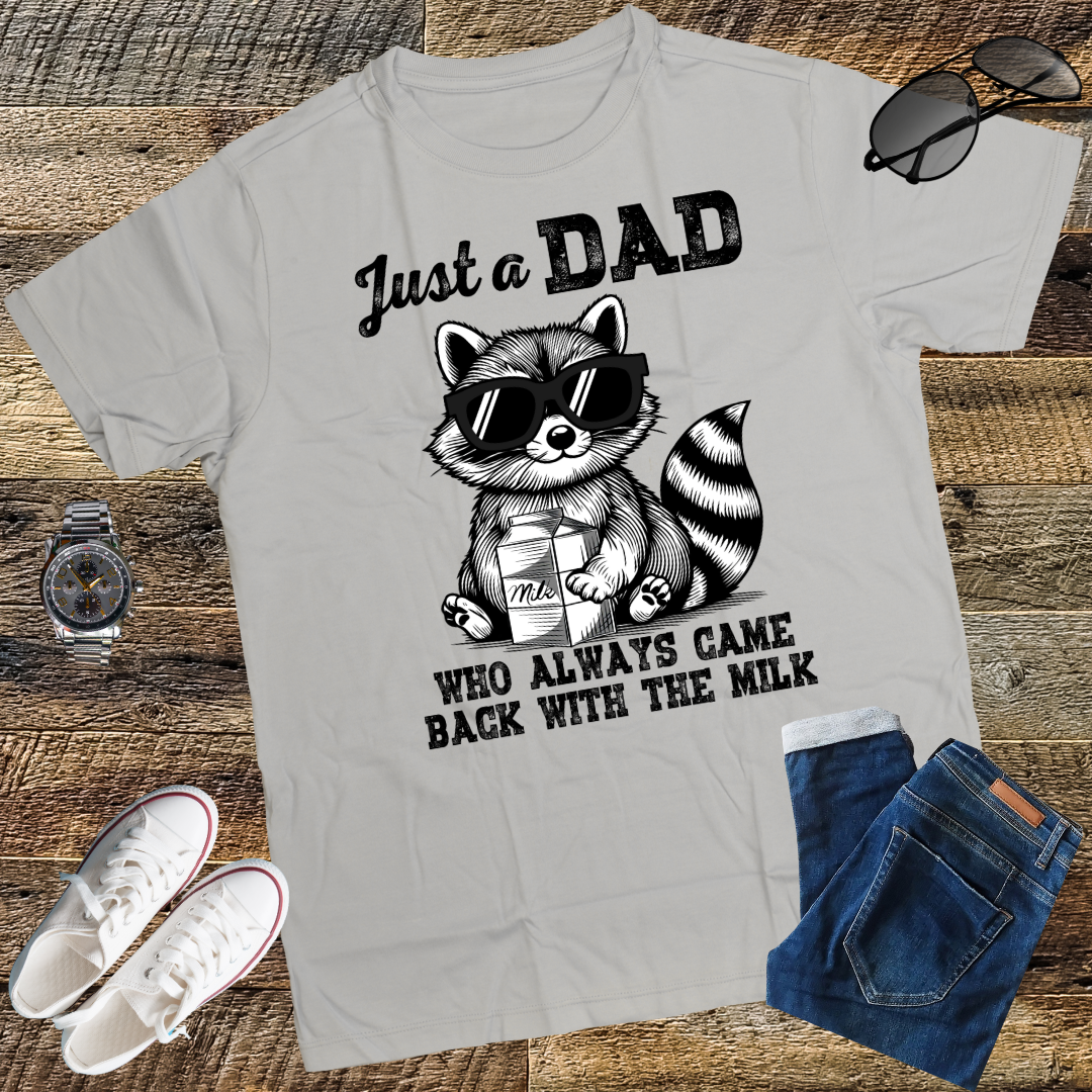 Just A Dad Who Always Came Back with the Milk Shirt, Retro Skeleton Dad Shirt, Funny Father's Day Shirt, Father's Day T-Shirt, Gift for Dad"