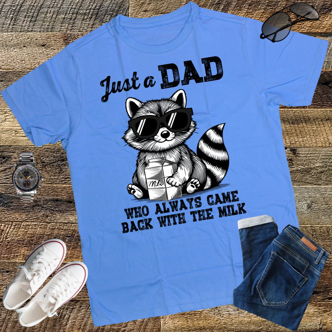 Just A Dad Who Always Came Back with the Milk Shirt, Retro Skeleton Dad Shirt, Funny Father's Day Shirt, Father's Day T-Shirt, Gift for Dad"