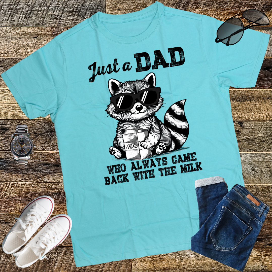 Just A Dad Who Always Came Back with the Milk Shirt, Retro Skeleton Dad Shirt, Funny Father's Day Shirt, Father's Day T-Shirt, Gift for Dad"