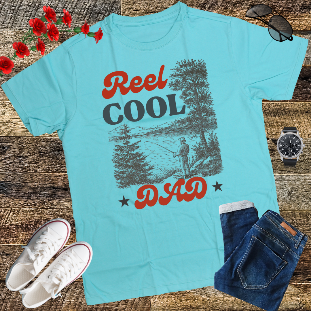 Reel Cool Dad Fisherman Daddy Father's Day Gifts Fishing T-Shirt