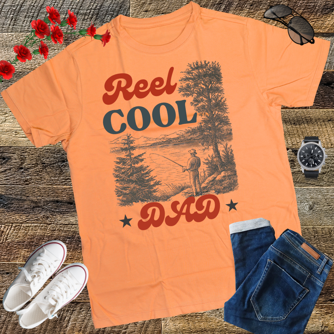 Reel Cool Dad Fisherman Daddy Father's Day Gifts Fishing T-Shirt