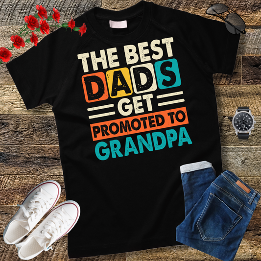 Best Dads Get Promoted To Grandpa T-Shirt or Sweatshirt, Gift, Perfect Gift for Grandfather, Family Tee