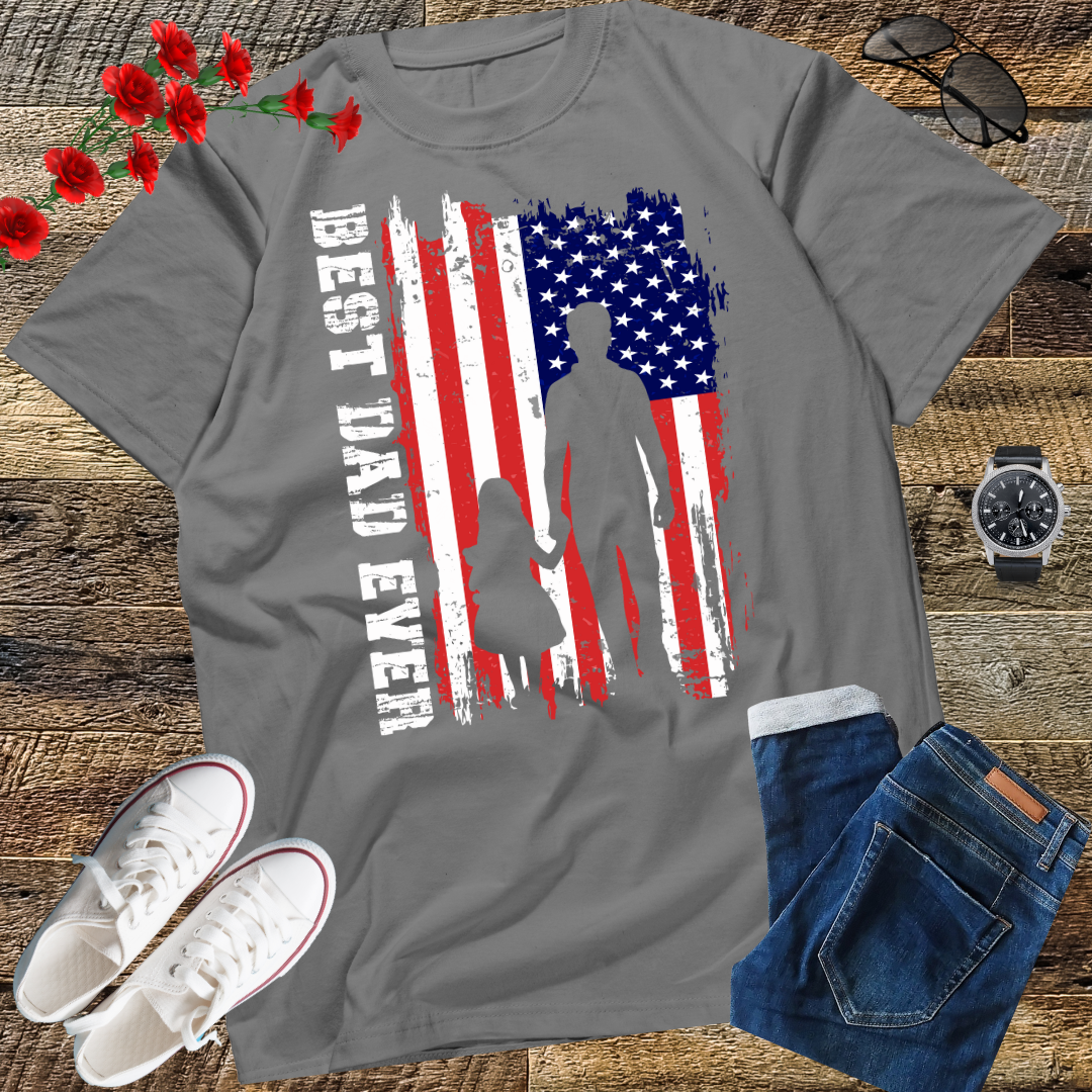 Feelin Good Tees Best Dad Ever Gift for Dad from Daughter Son Mens T Shirt