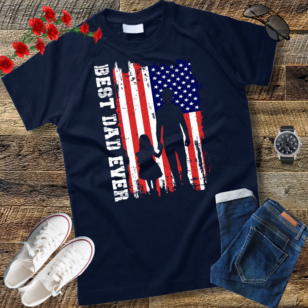 Feelin Good Tees Best Dad Ever Gift for Dad from Daughter Son Mens T Shirt