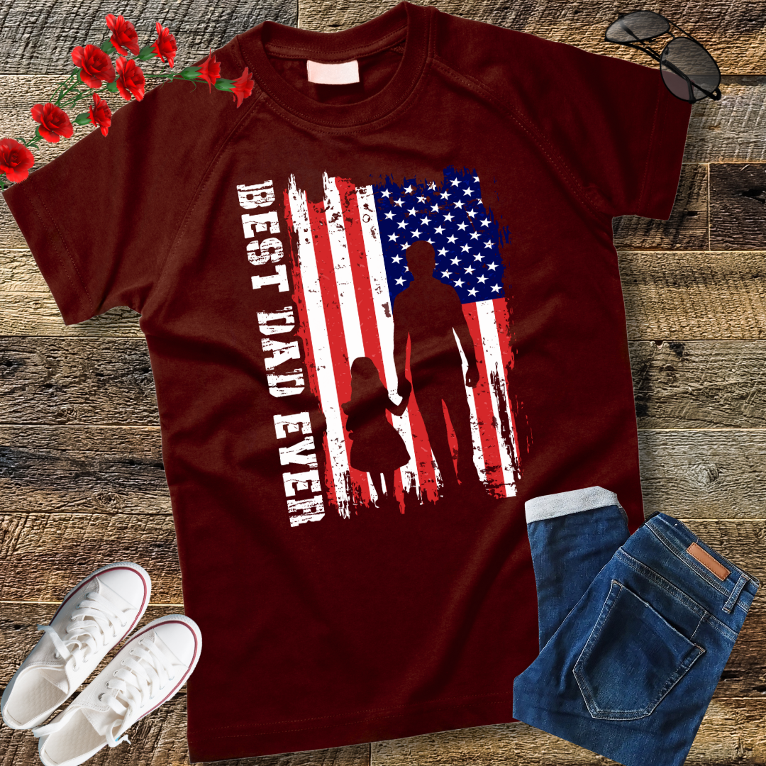 Feelin Good Tees Best Dad Ever Gift for Dad from Daughter Son Mens T Shirt
