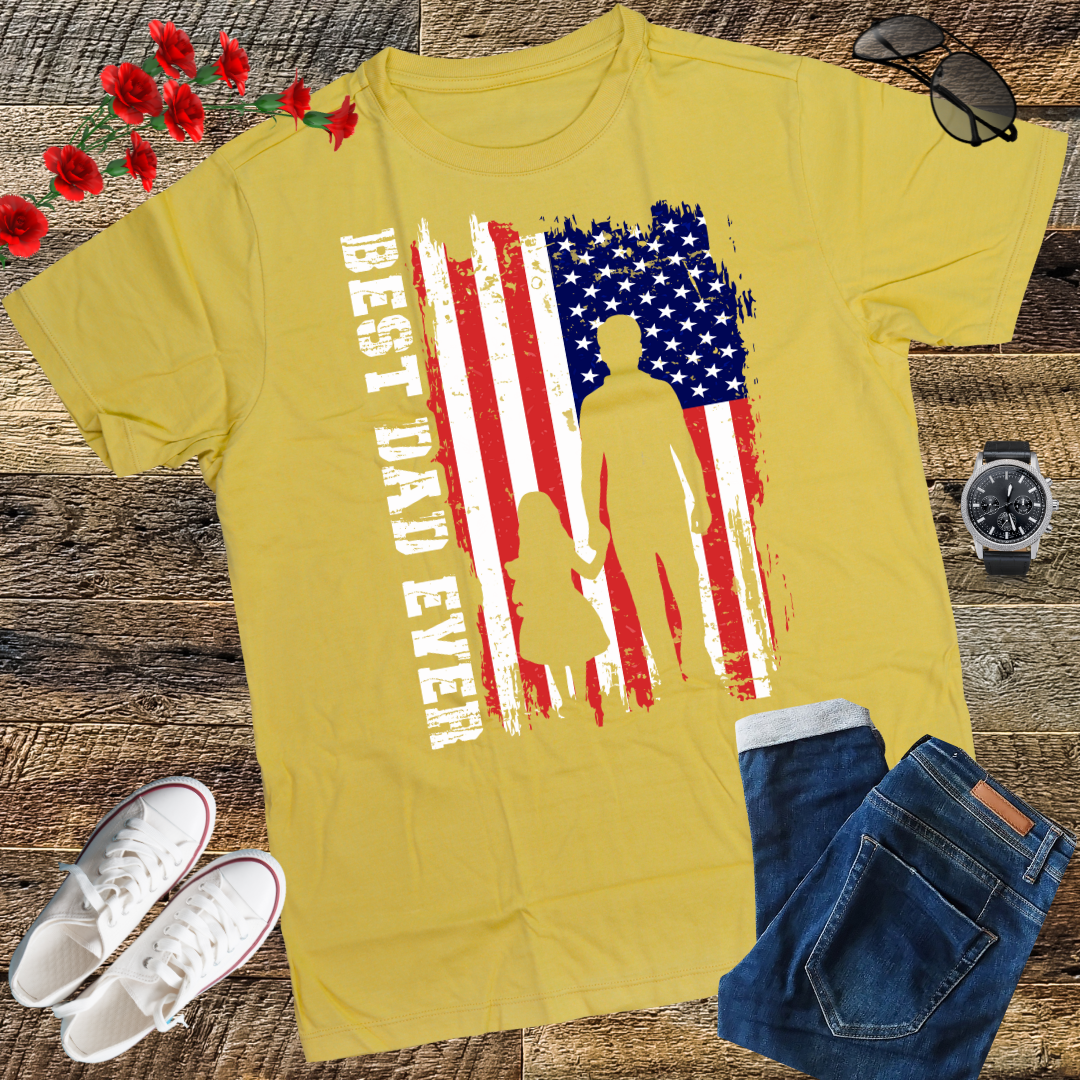 Feelin Good Tees Best Dad Ever Gift for Dad from Daughter Son Mens T Shirt