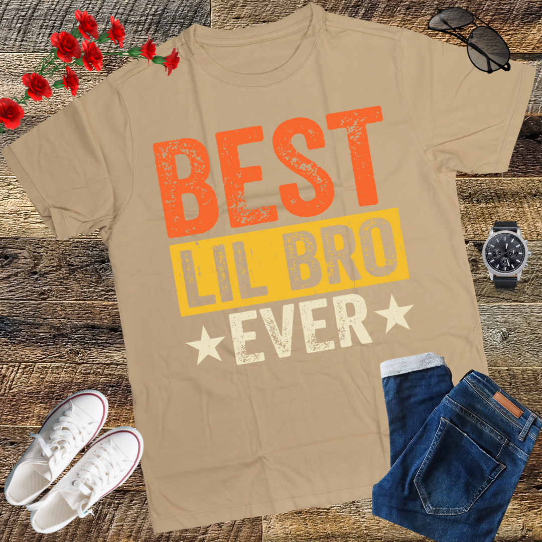 Best Lil Bro Ever Family Cool Funny Little Brother T-Shirt