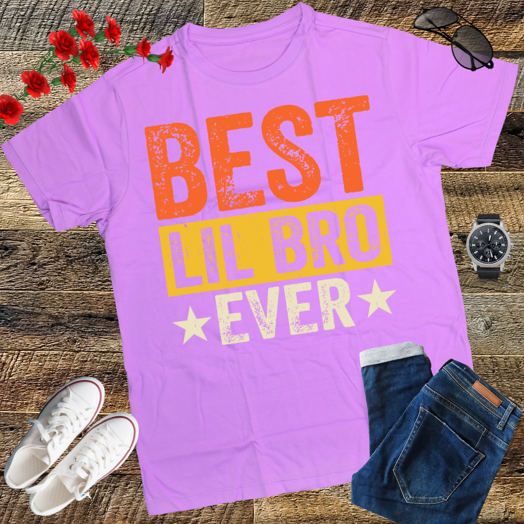 Best Lil Bro Ever Family Cool Funny Little Brother T-Shirt