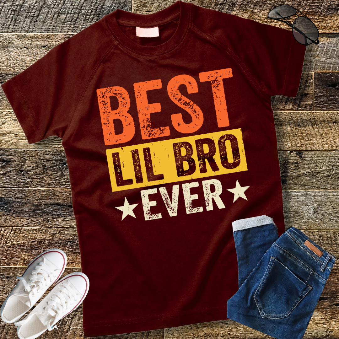 Best Lil Bro Ever Family Cool Funny Little Brother T-Shirt