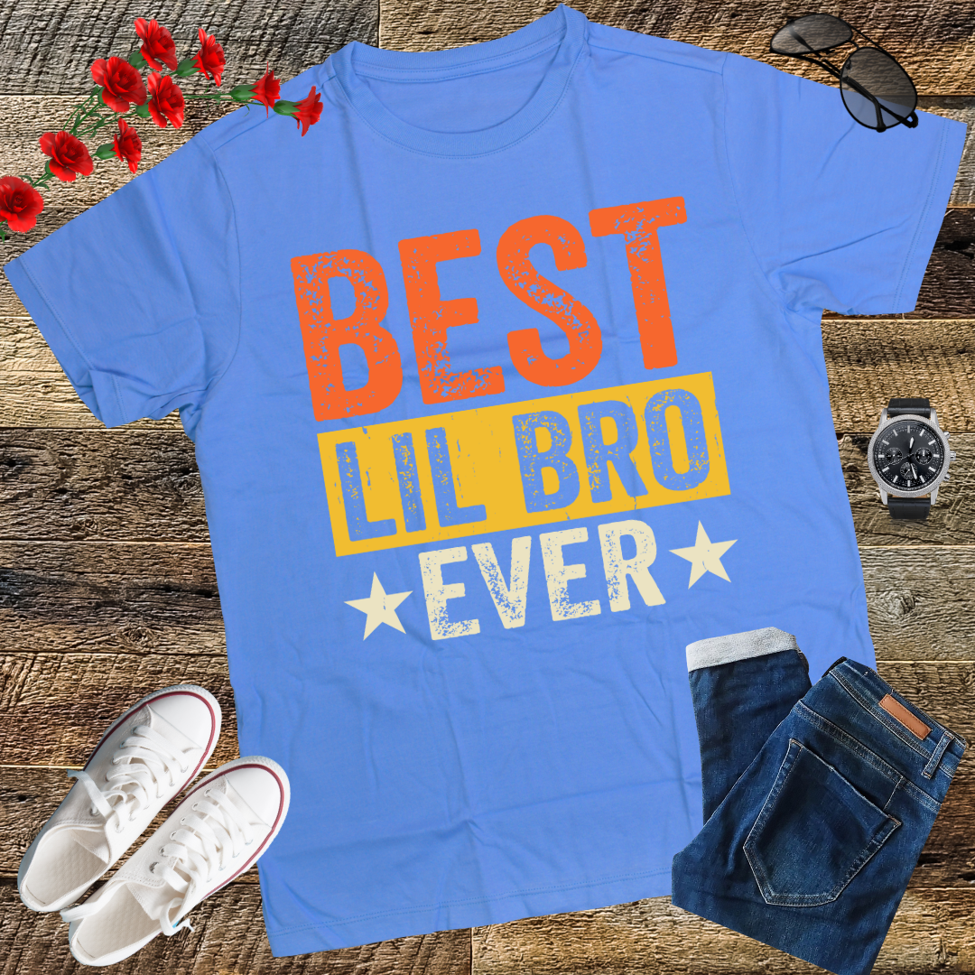 Best Lil Bro Ever Family Cool Funny Little Brother T-Shirt