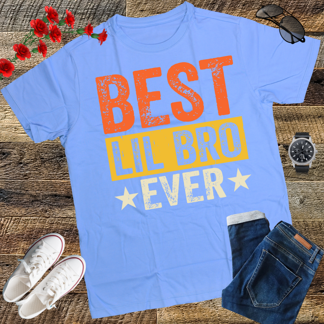 Best Lil Bro Ever Family Cool Funny Little Brother T-Shirt