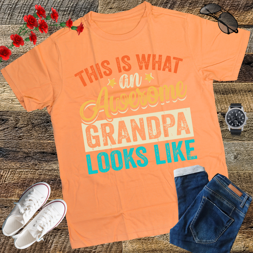 This Is What An Awesome Grandpa Looks Like Funny Grandfather T-Shirt gift shirt
