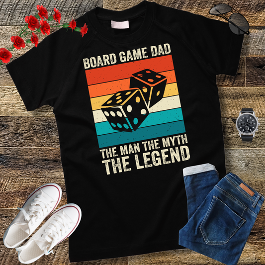Dad Gamer Shirt Board Game Dad The Man The Myth The Legend T-Shirt