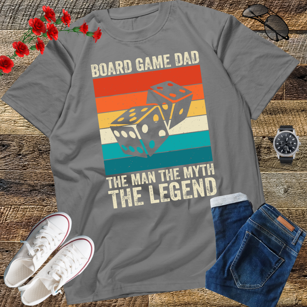 Dad Gamer Shirt Board Game Dad The Man The Myth The Legend T-Shirt