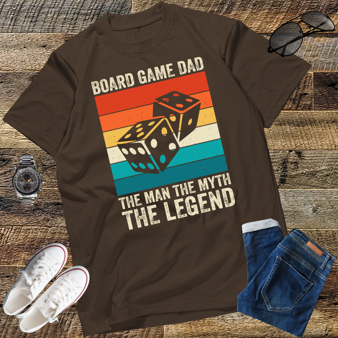 Dad Gamer Shirt Board Game Dad The Man The Myth The Legend T-Shirt