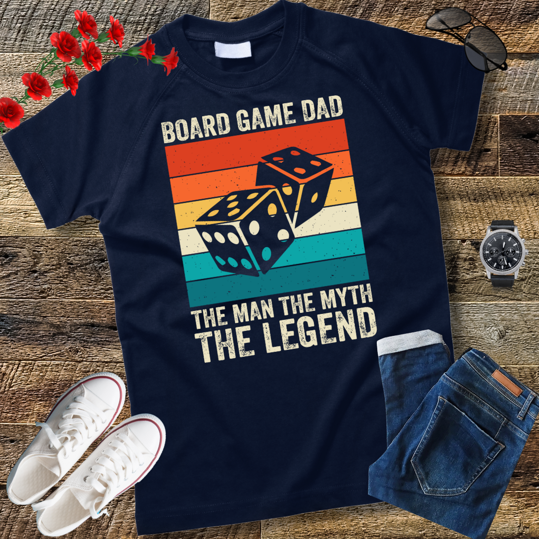 Dad Gamer Shirt Board Game Dad The Man The Myth The Legend T-Shirt