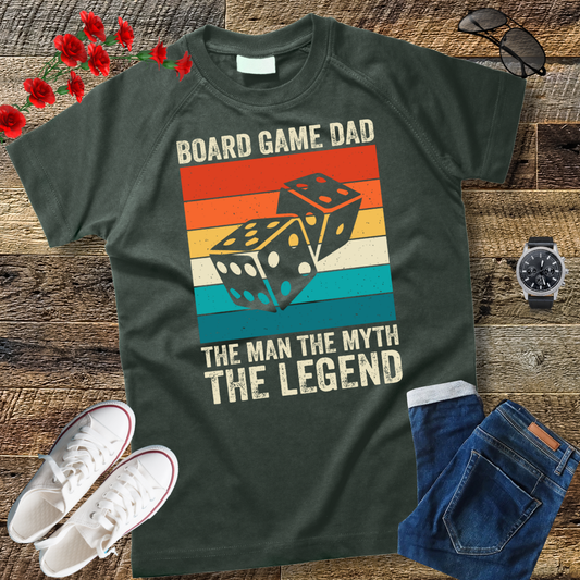Dad Gamer Shirt Board Game Dad The Man The Myth The Legend T-Shirt
