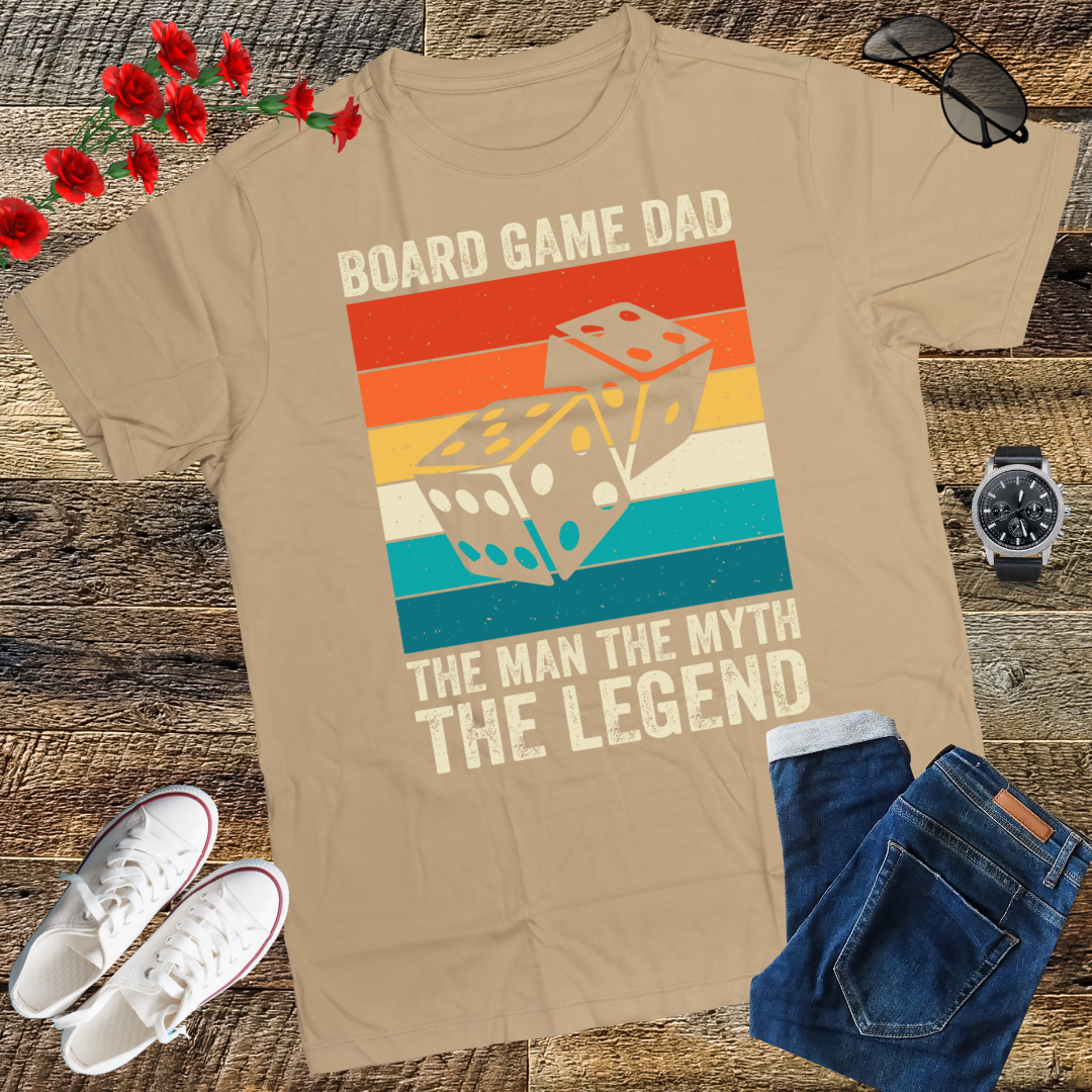Dad Gamer Shirt Board Game Dad The Man The Myth The Legend T-Shirt