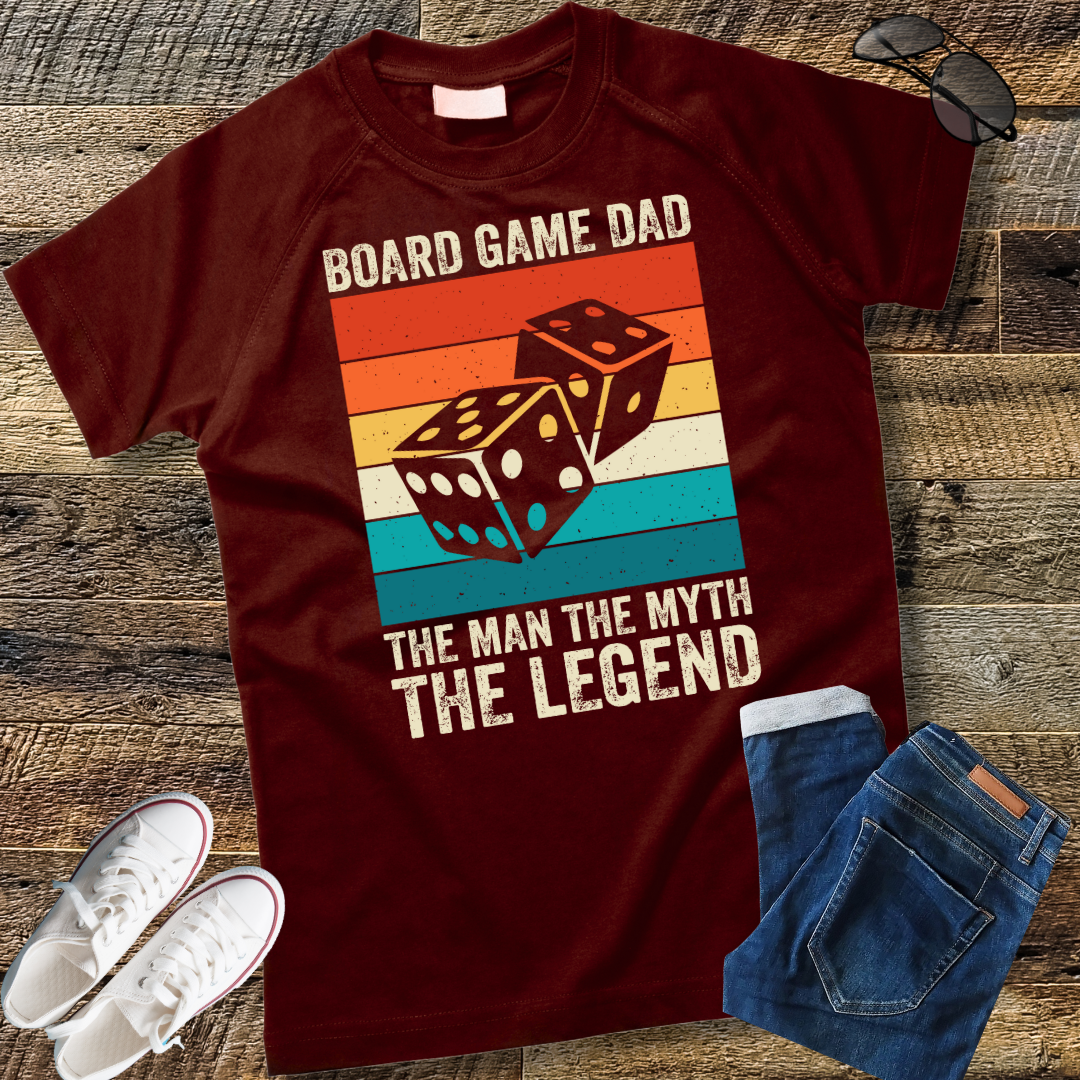 Dad Gamer Shirt Board Game Dad The Man The Myth The Legend T-Shirt