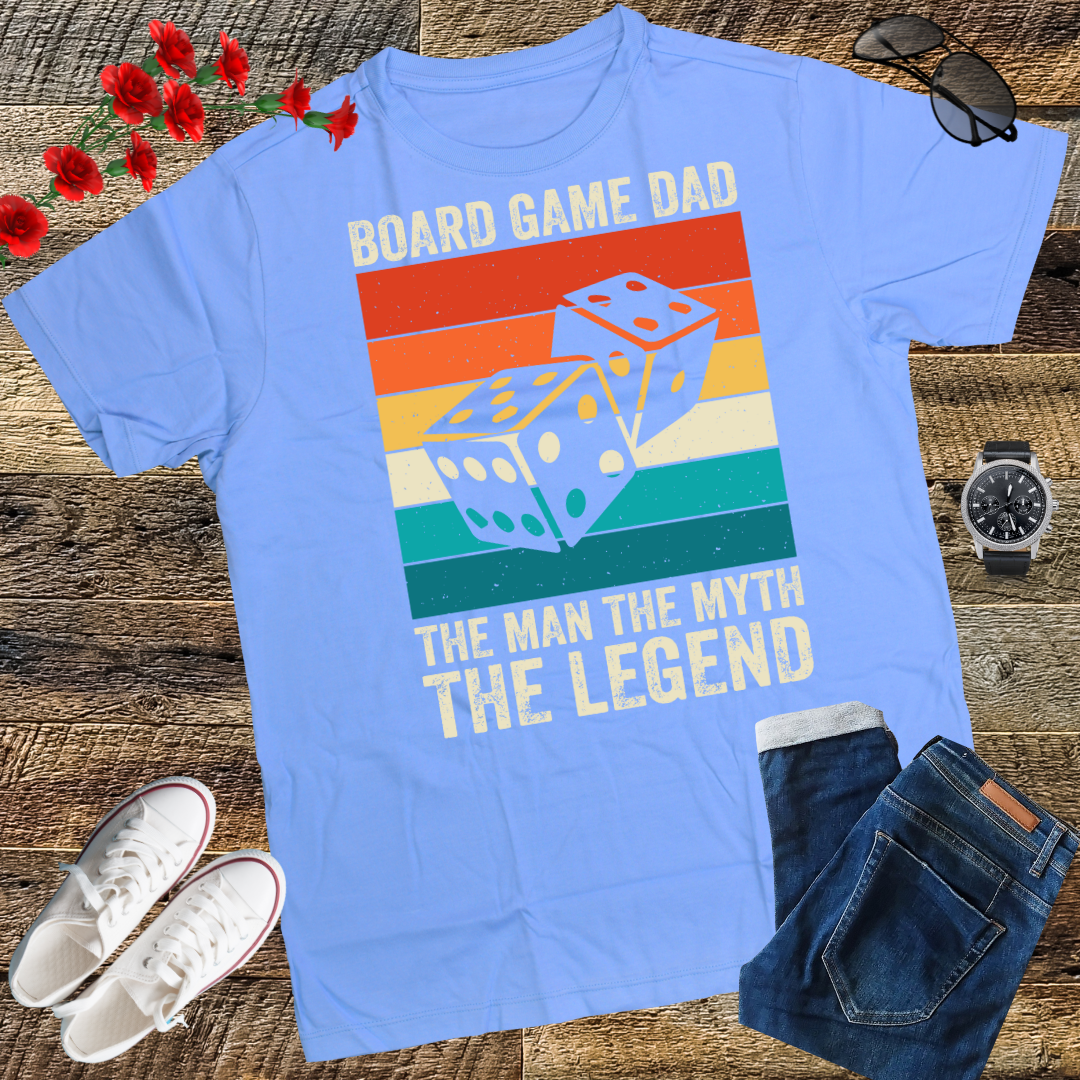 Dad Gamer Shirt Board Game Dad The Man The Myth The Legend T-Shirt