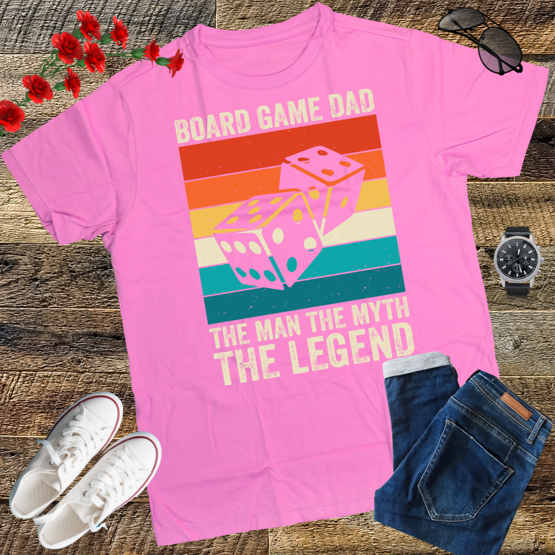 Dad Gamer Shirt Board Game Dad The Man The Myth The Legend T-Shirt