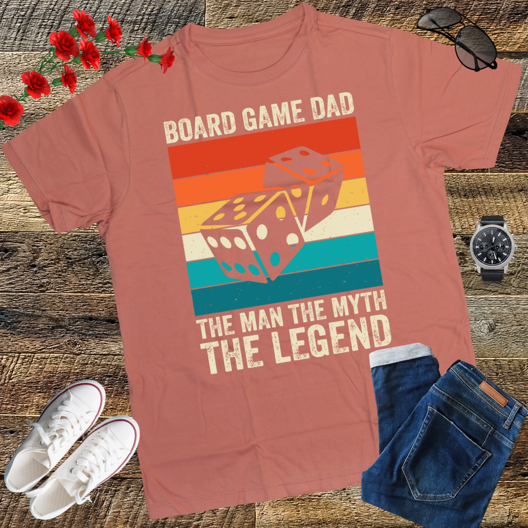 Dad Gamer Shirt Board Game Dad The Man The Myth The Legend T-Shirt