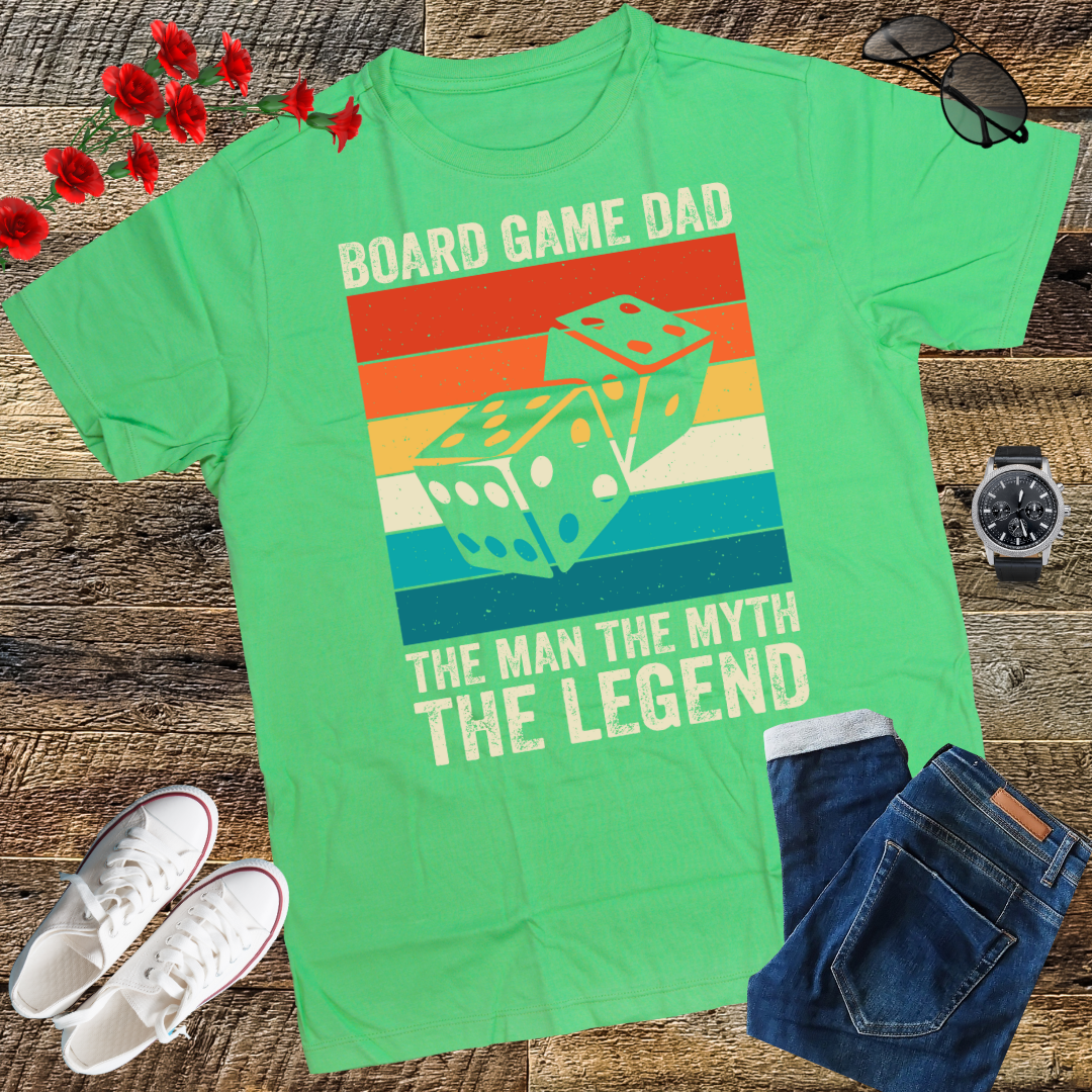 Dad Gamer Shirt Board Game Dad The Man The Myth The Legend T-Shirt