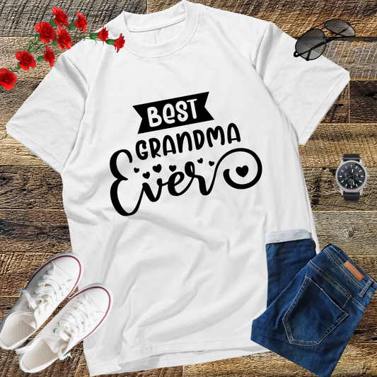 Grandma T Shirt Women Best Grandma Ever Shirt Letter Print Short Sleeve Grandmother Tees Tops