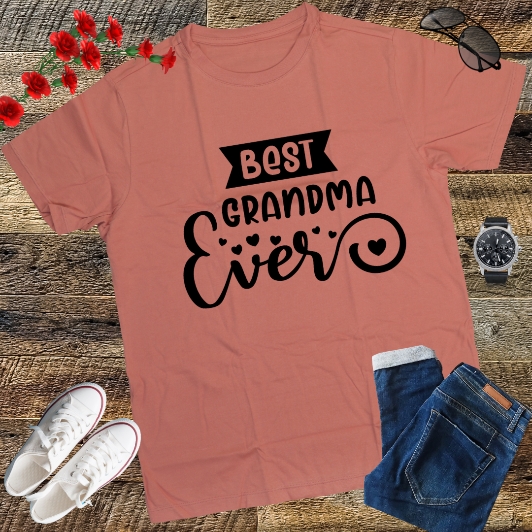 Grandma T Shirt Women Best Grandma Ever Shirt Letter Print Short Sleeve Grandmother Tees Tops