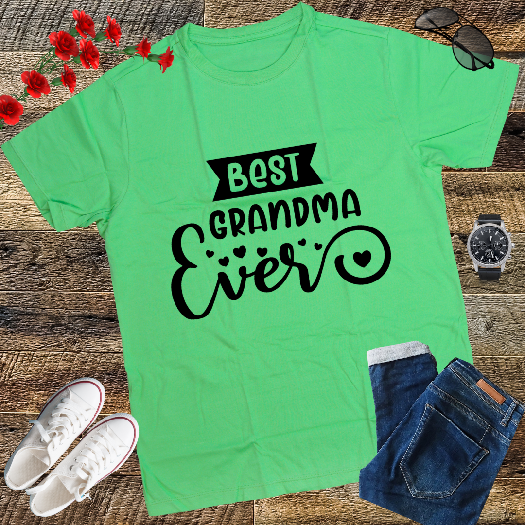 Grandma T Shirt Women Best Grandma Ever Shirt Letter Print Short Sleeve Grandmother Tees Tops
