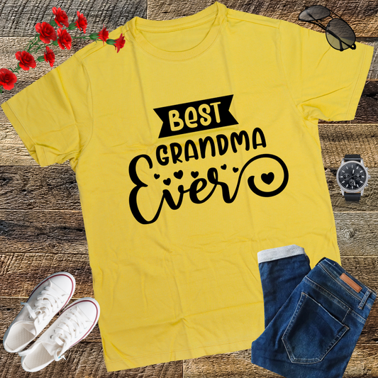 Grandma T Shirt Women Best Grandma Ever Shirt Letter Print Short Sleeve Grandmother Tees Tops