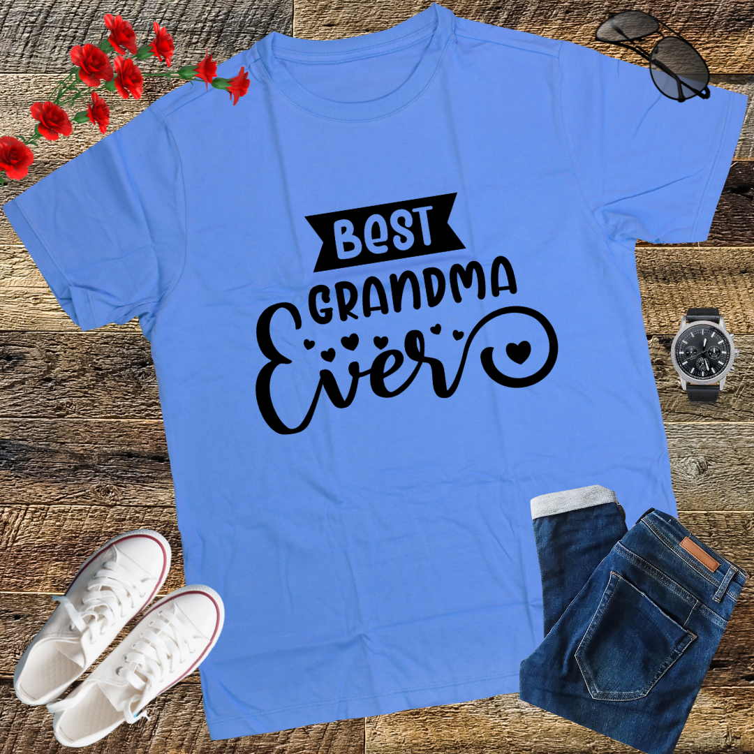 Grandma T Shirt Women Best Grandma Ever Shirt Letter Print Short Sleeve Grandmother Tees Tops