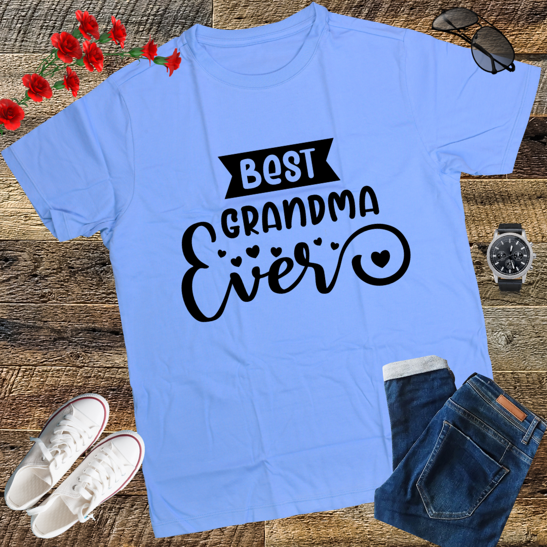 Grandma T Shirt Women Best Grandma Ever Shirt Letter Print Short Sleeve Grandmother Tees Tops