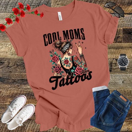 Funny Mothers Day Cool Mom Have Tattoos  T Shirt