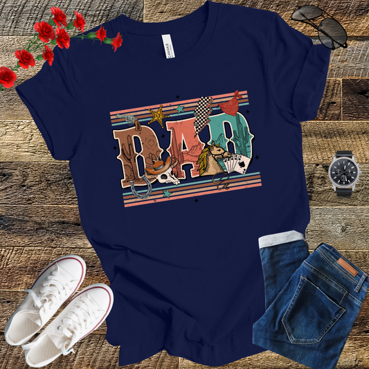 Western Cowboy Dad T-Shirt – Vintage Style for Fathers