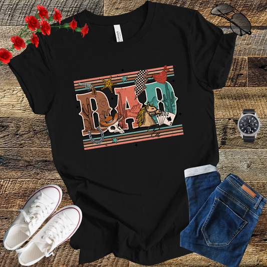Western Cowboy Dad T-Shirt – Vintage Style for Fathers
