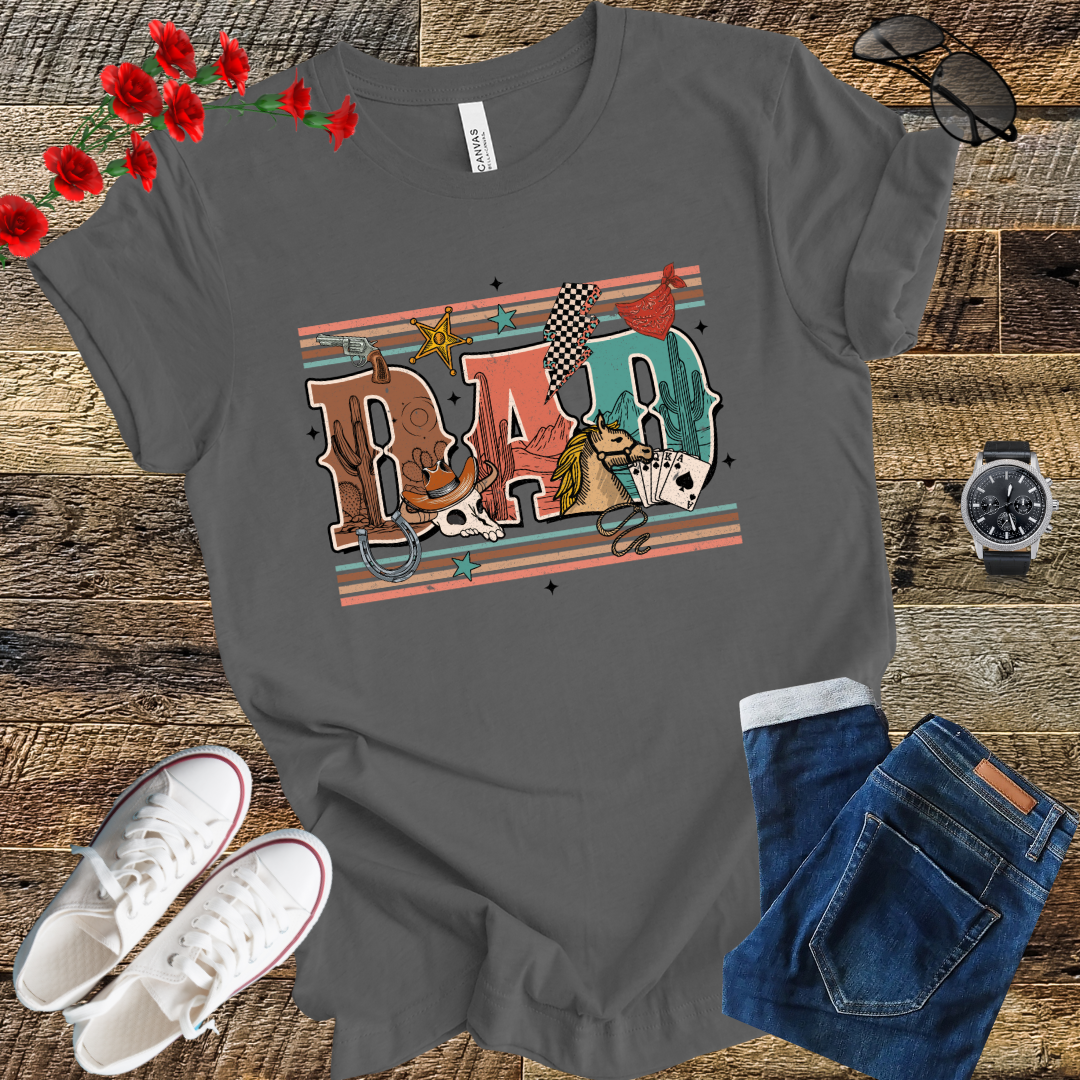 Western Cowboy Dad T-Shirt – Vintage Style for Fathers