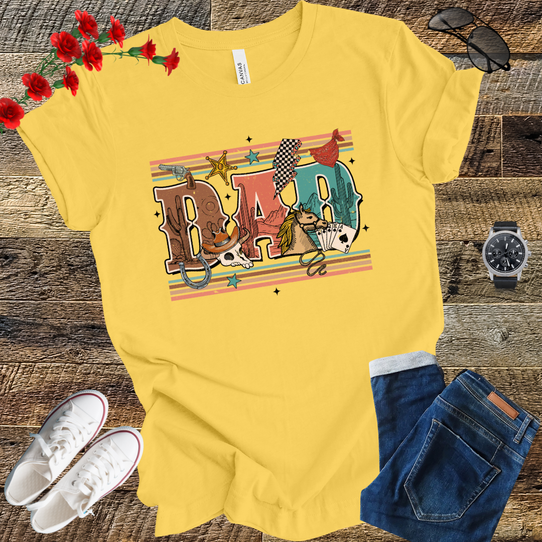 Western Cowboy Dad T-Shirt – Vintage Style for Fathers