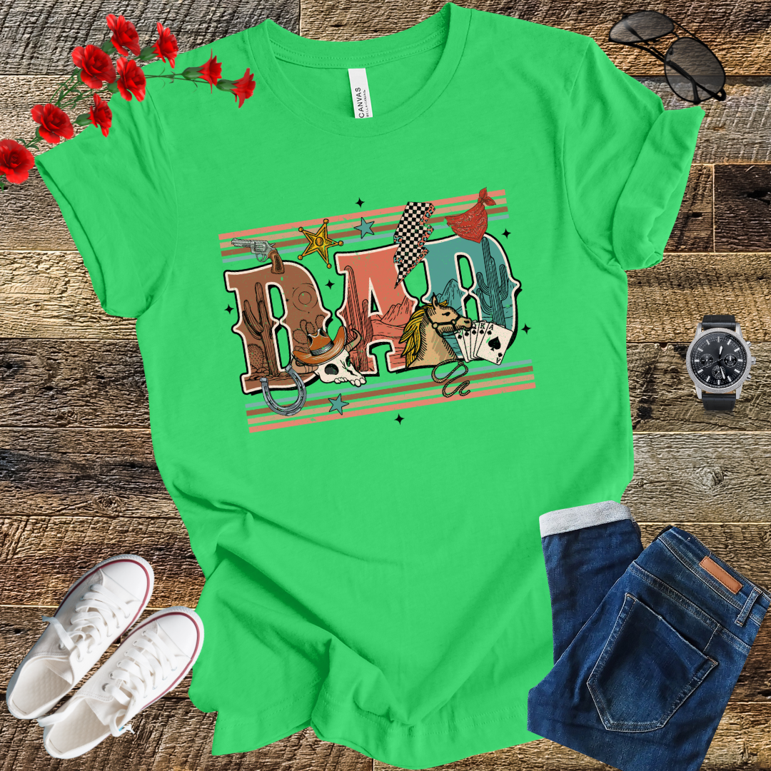 Western Cowboy Dad T-Shirt – Vintage Style for Fathers
