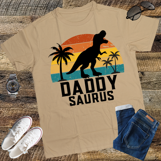 Retro Daddysaurus T-Shirt, T-Rex Dinosaur Daddy Saurus T-Shirt, Family Dinosaur T-Shirt, Father's Day T-Shirt, Dinosaur Lover T-Shirt, Daddy Shirt, Gift for Dad