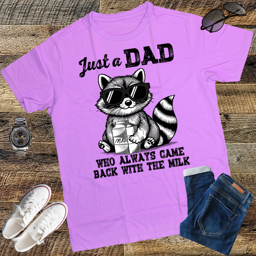 Just A Dad Who Always Came Back with the Milk Shirt, Retro Skeleton Dad Shirt, Funny Father's Day Shirt, Father's Day T-Shirt, Gift for Dad"