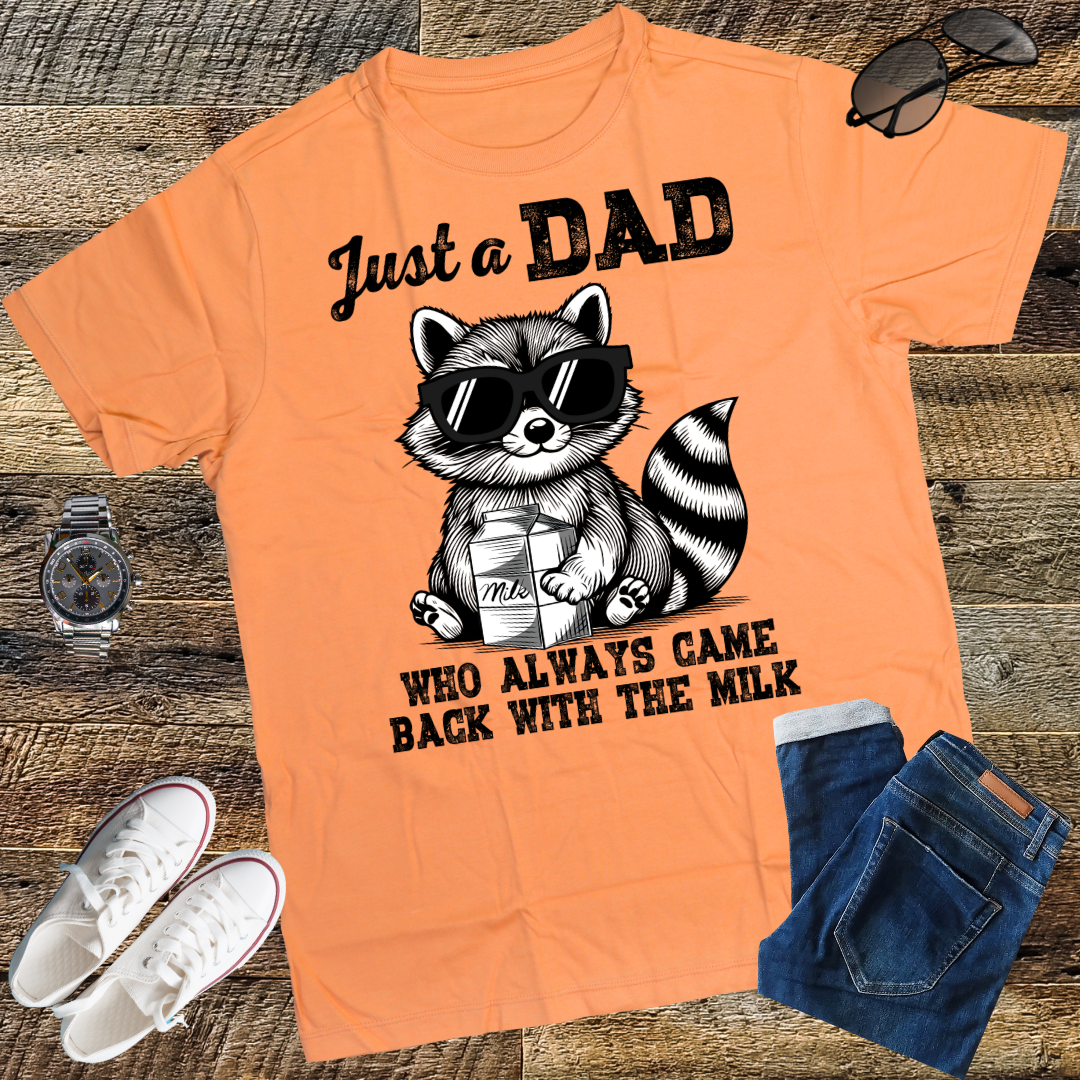 Just A Dad Who Always Came Back with the Milk Shirt, Retro Skeleton Dad Shirt, Funny Father's Day Shirt, Father's Day T-Shirt, Gift for Dad"