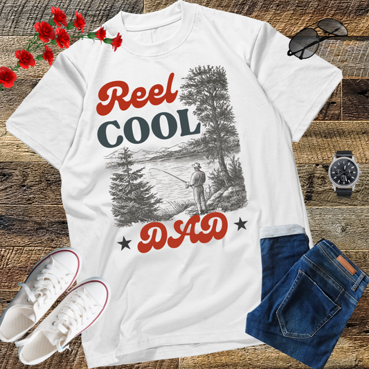 Reel Cool Dad Fisherman Daddy Father's Day Gifts Fishing T-Shirt