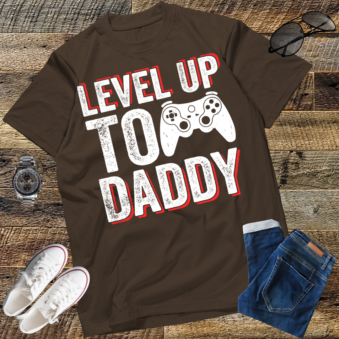 New Dad Fathers day Leveled up to Daddy T-Shirt