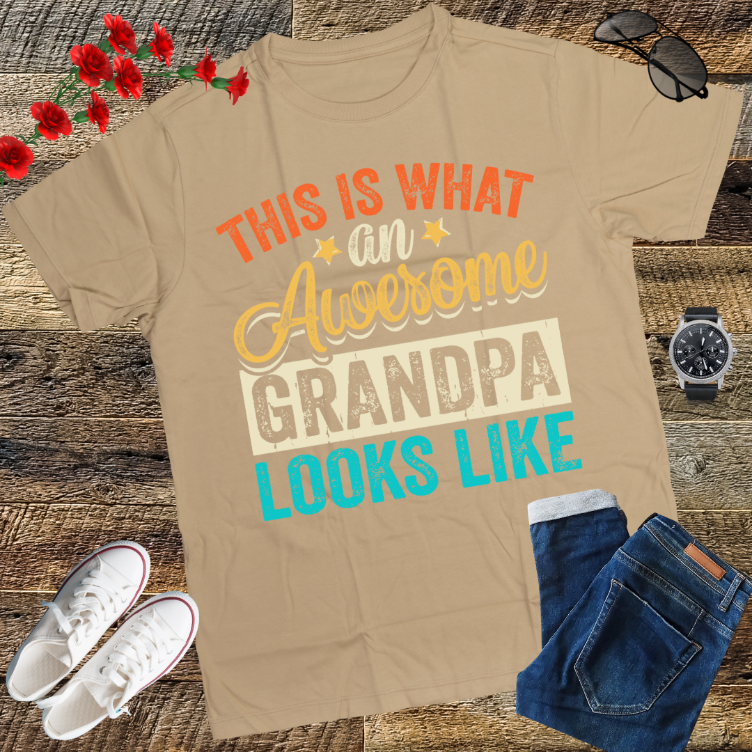 This Is What An Awesome Grandpa Looks Like Funny Grandfather T-Shirt gift shirt