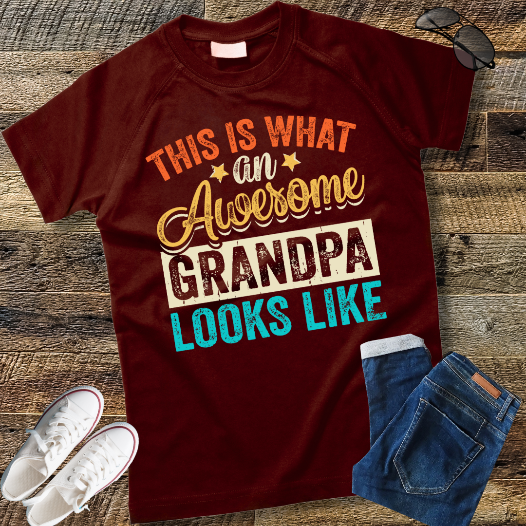 This Is What An Awesome Grandpa Looks Like Funny Grandfather T-Shirt gift shirt